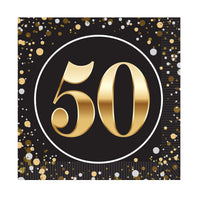 50th Birthday Lunch Napkins - 2-Ply Party Supplies (16ct)