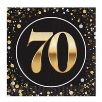 192 Pack Bulk 70th Birthday Luncheon Napkins 2-Ply Party Supplies