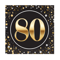 80th Birthday Luncheon Napkins - 2-Ply Party Supplies