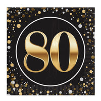 192 Pack Bulk 80th Birthday Luncheon Napkins 2-Ply Party Supplies