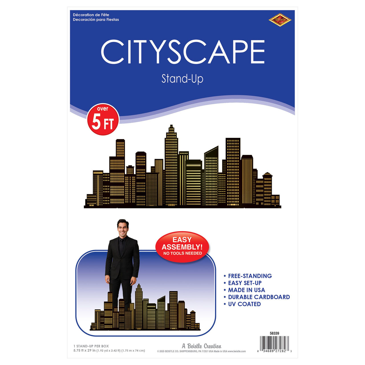 4 Pack Bulk Cityscape Stand-Up Prop 5ft 9in Awards Night & Heroes