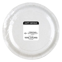 96 Pack Bulk Happy Birthday Dessert Plates 7 inch