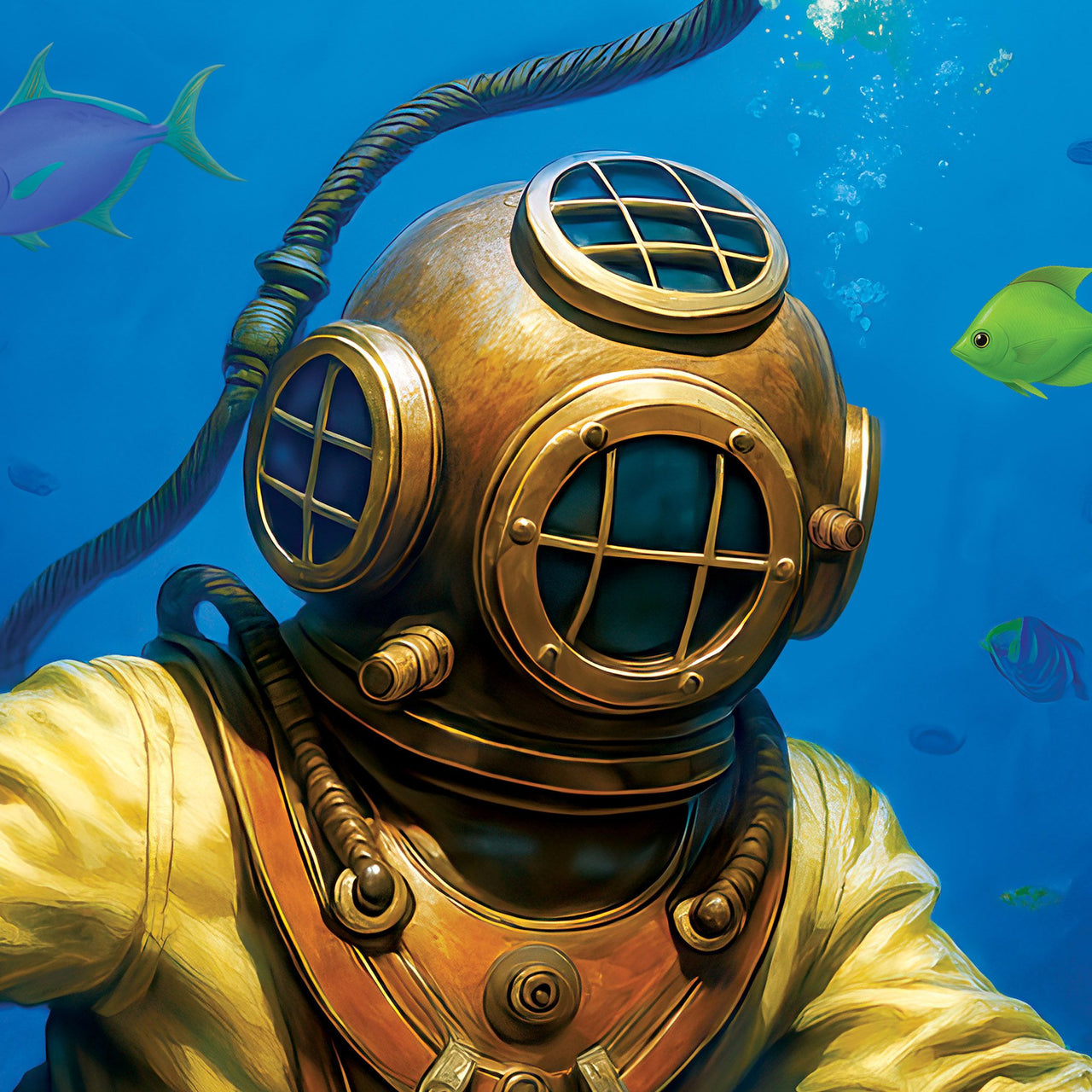 4 Pack Bulk Deep Sea Diver Stand-Up Prop Under The Sea & Luau Decor