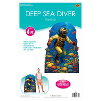 4 Pack Bulk Deep Sea Diver Stand-Up Prop Under The Sea & Luau Decor