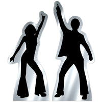 Retro 70s Silhouette Stand-Ups - Groovy Party Decor (2-Pack)