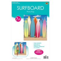 4 Pack Bulk Giant Surfboard Photo Prop Luau Party Decor (7ft x 6ft)