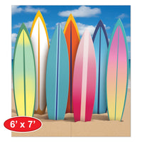 4 Pack Bulk Giant Surfboard Photo Prop Luau Party Decor (7ft x 6ft)