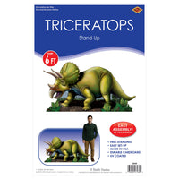 4 Pack Bulk Triceratops Stand-Up Prop Life-Size Dinosaur Decoration