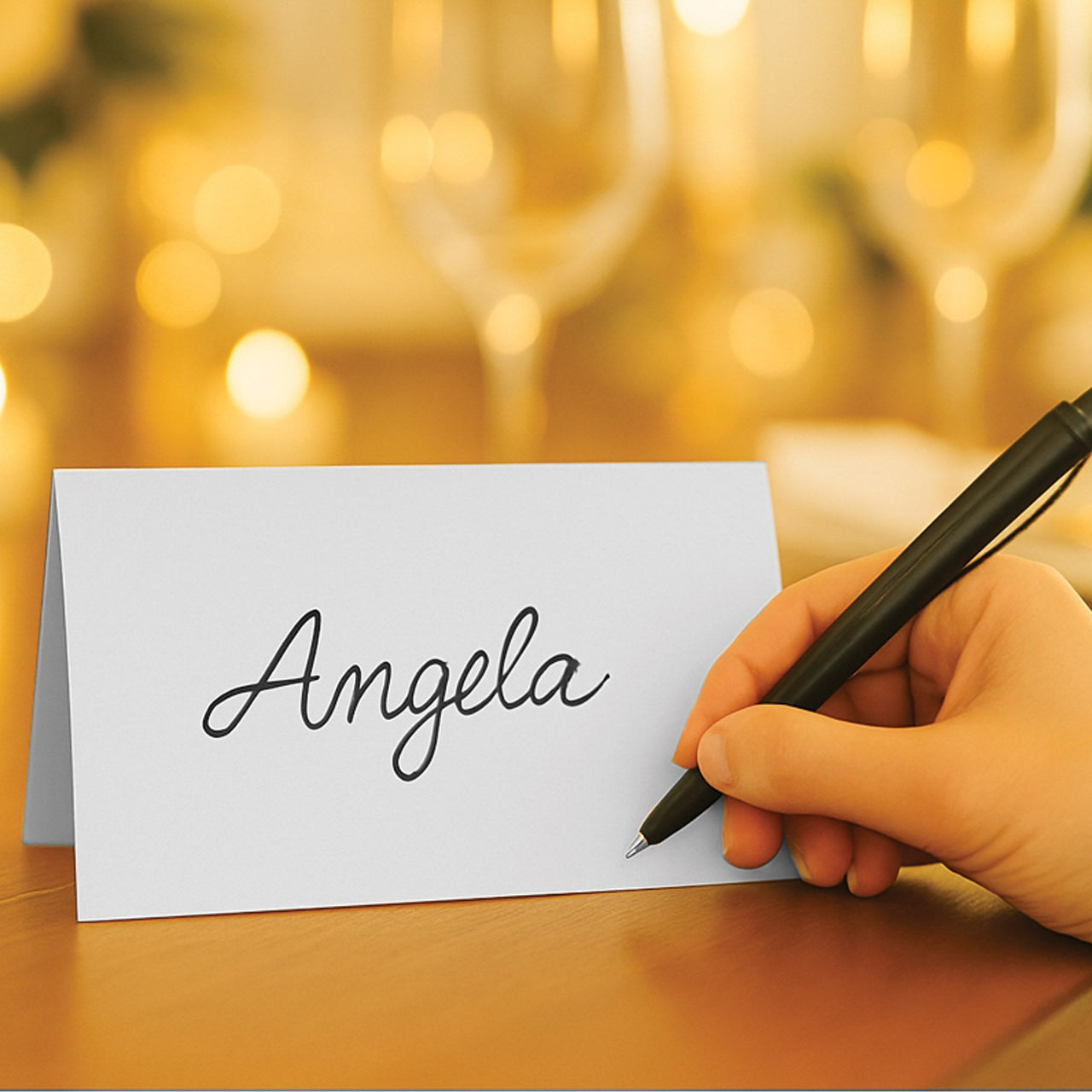 60 Pack Bulk Elegant White Place Cards for Weddings & Events