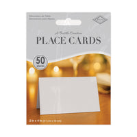 60 Pack Bulk Elegant White Place Cards for Weddings & Events