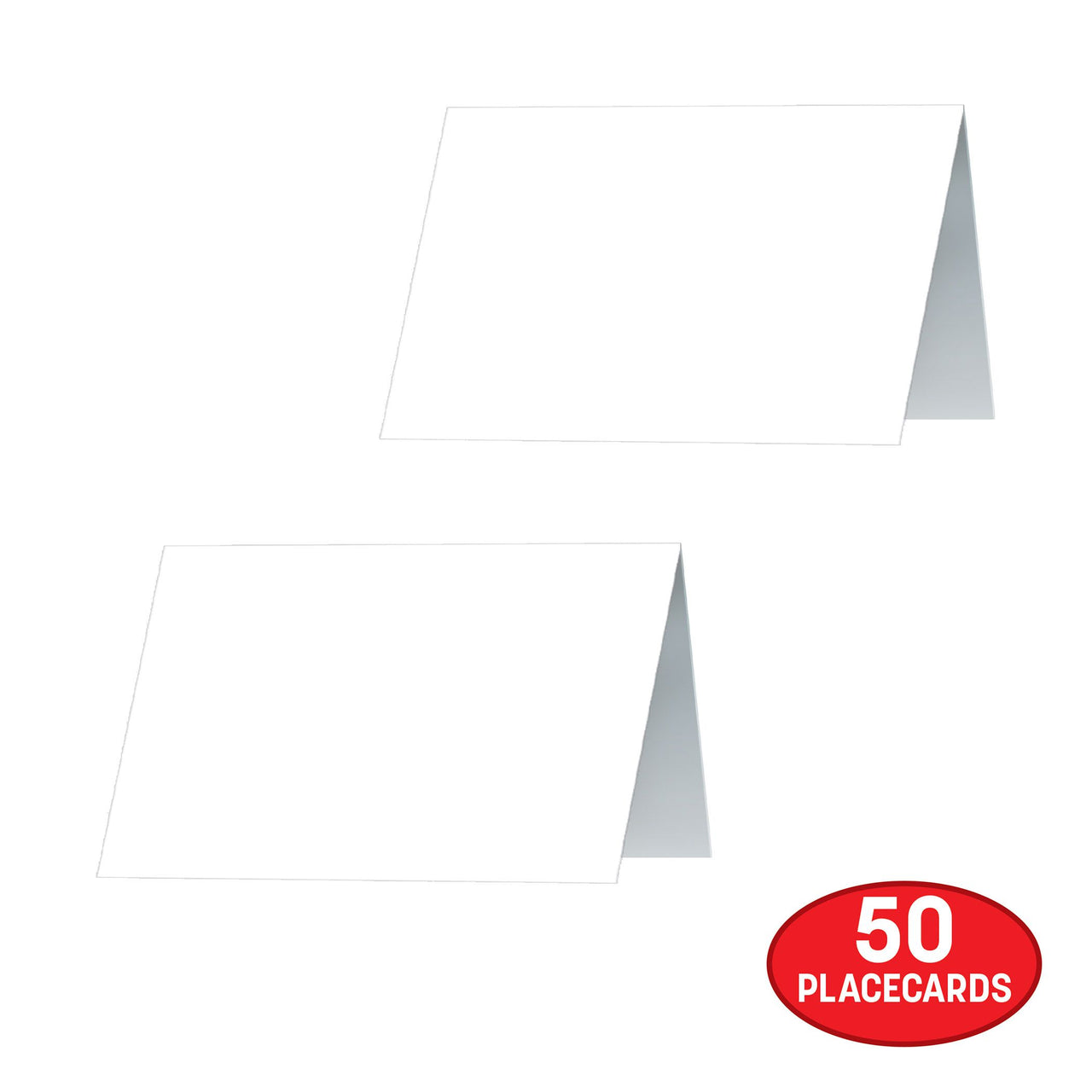 60 Pack Bulk Elegant White Place Cards for Weddings & Events