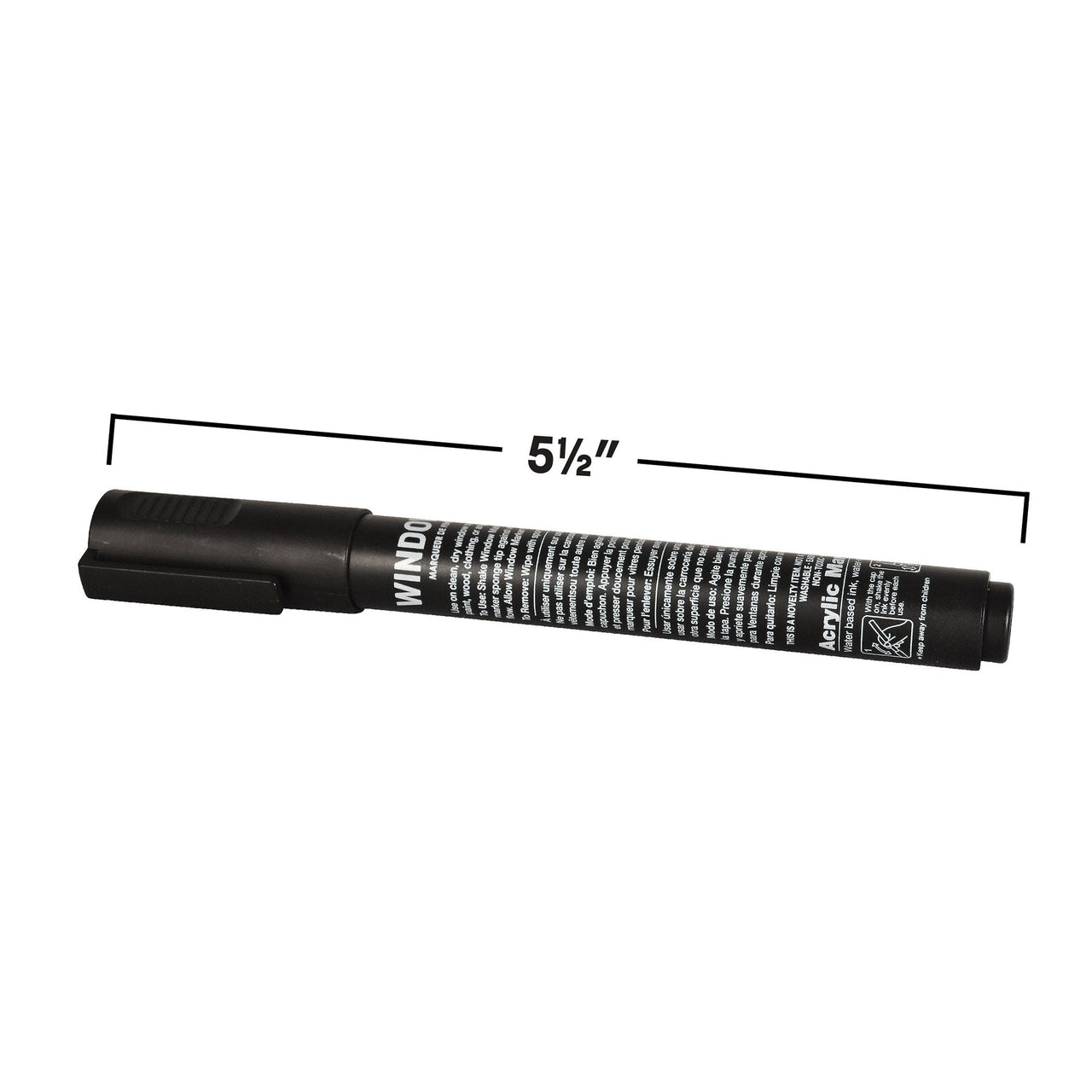 24 Pack Bulk Black Washable Window Marker Indoor & Outdoor Use