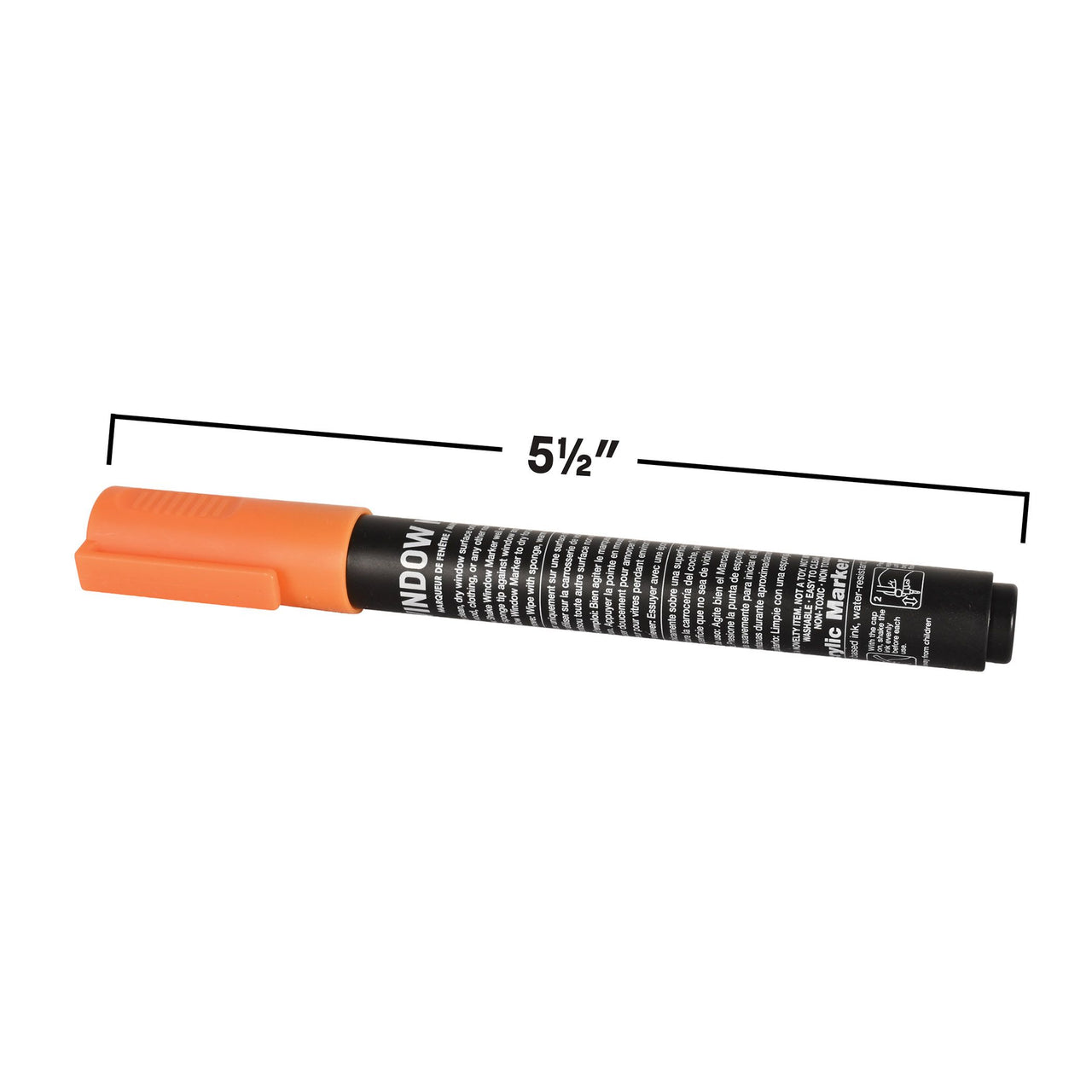 24 Pack Bulk Orange Window Marker Washable & Non-Toxic for Spirit & School