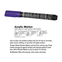 24 Pack Bulk Purple Washable Window Marker Indoor & Outdoor Use