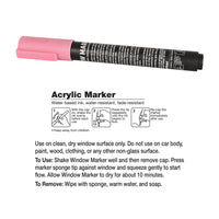 24 Pack Bulk Pink Washable Window Marker Indoor & Outdoor Use