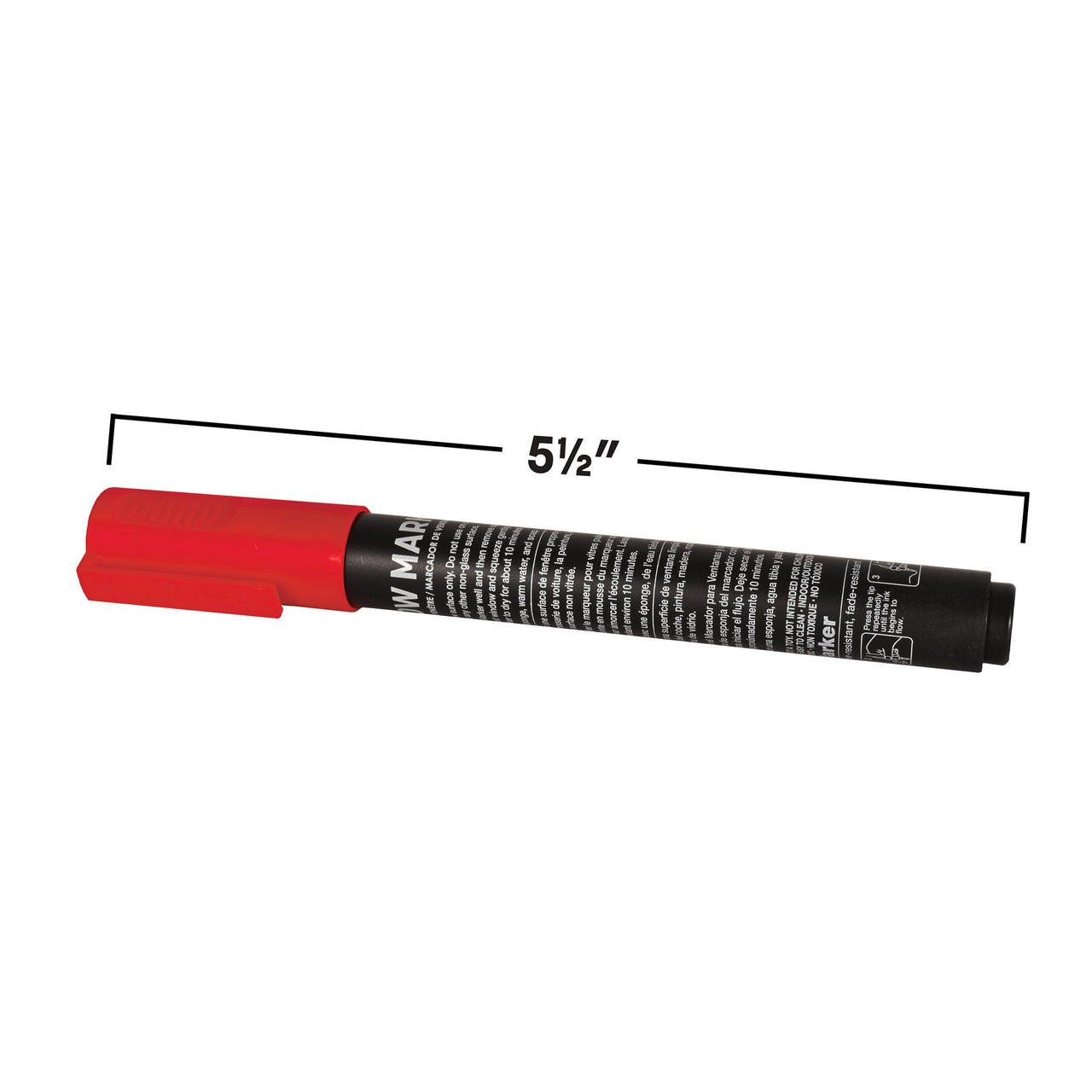 24 Pack Bulk Red Washable Window Marker Indoor & Outdoor Use