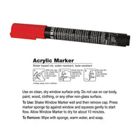 24 Pack Bulk Red Washable Window Marker Indoor & Outdoor Use