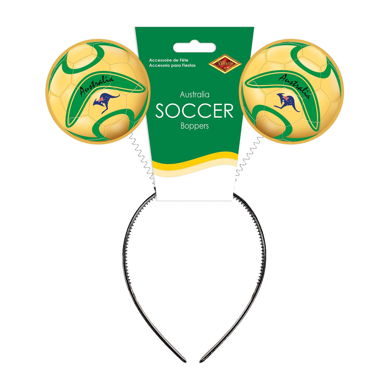 12 Pack Bulk Soccer Ball Boppers Headband Australia Theme