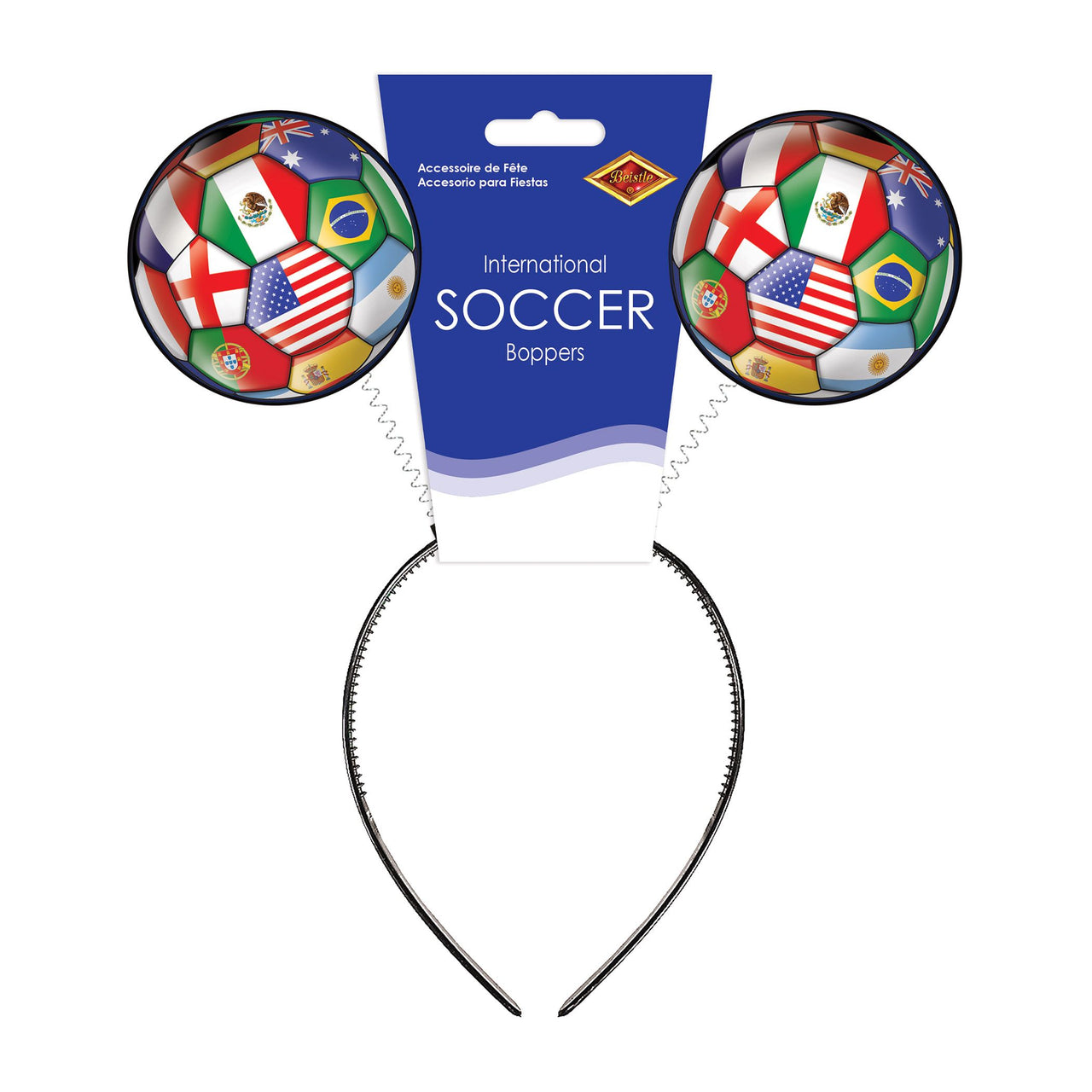 12 Pack Bulk Soccer Boppers Headband International Sports Fan Accessory