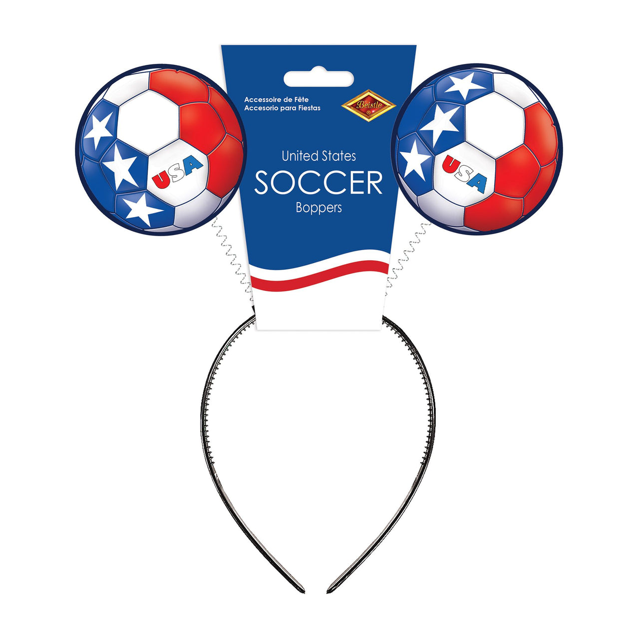 12 Pack Bulk Soccer Ball Boppers Headband USA Sports Fan Accessory