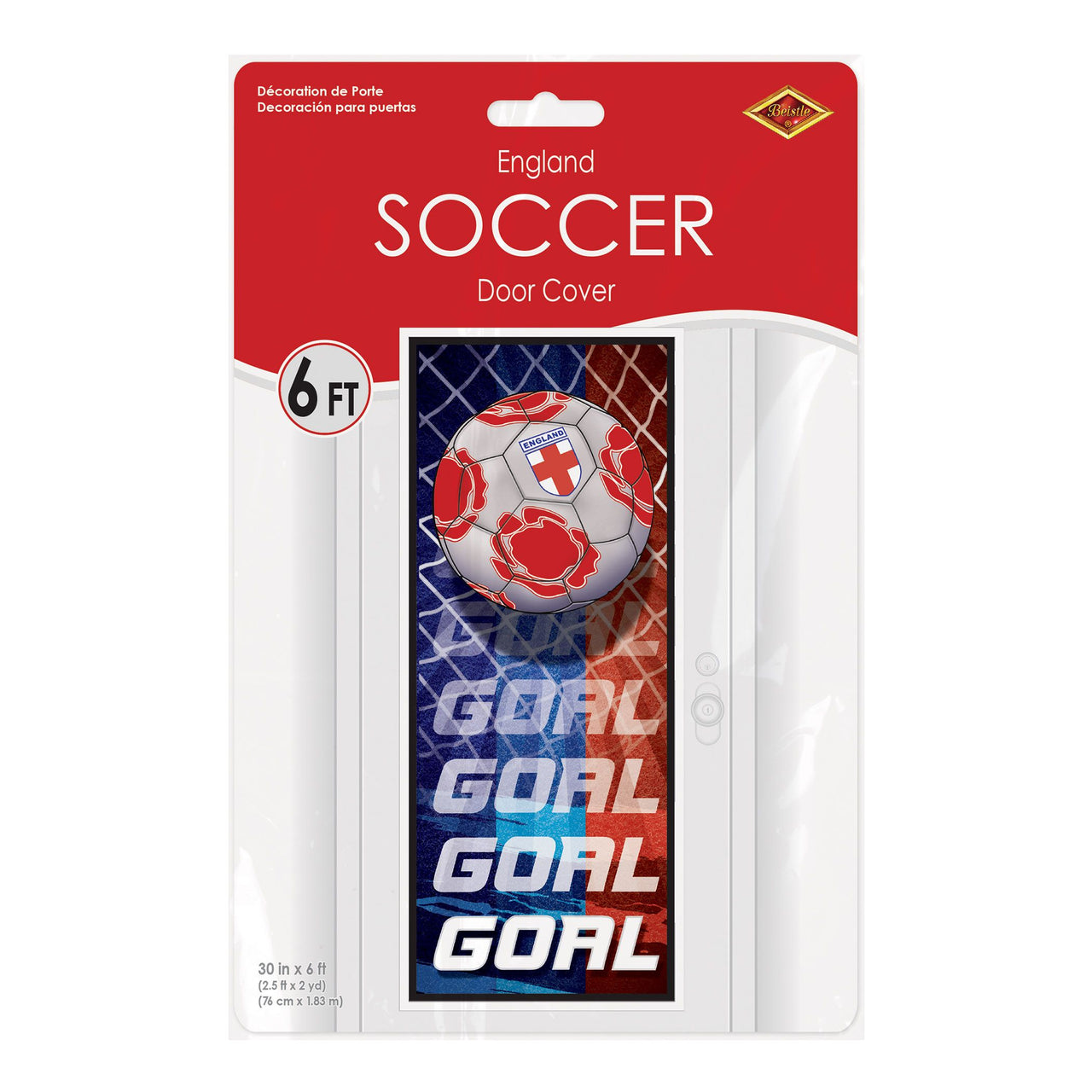 12 Pack Bulk England Soccer All-Weather Door Cover 6ft x 30in