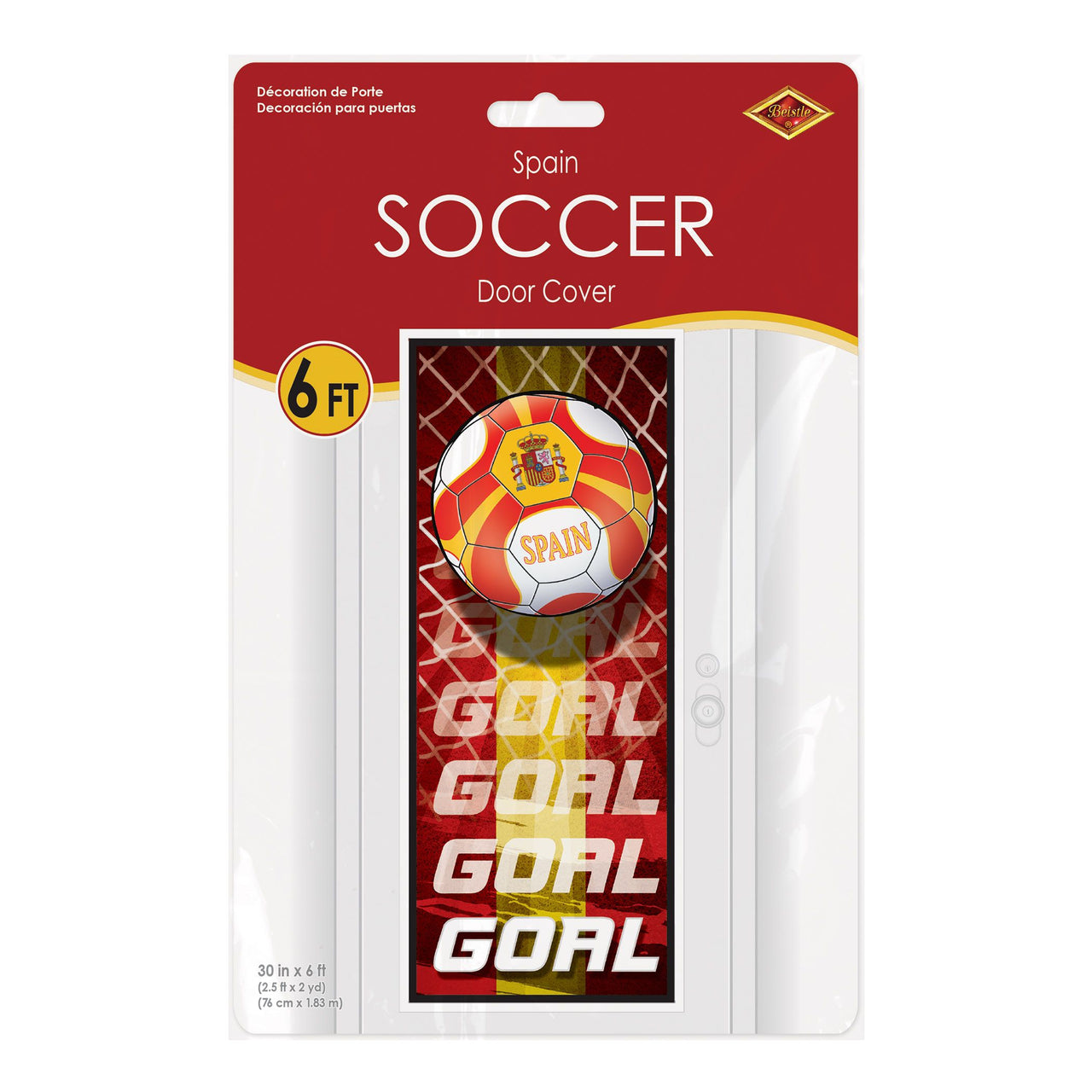 12 Pack Bulk Spain Soccer Door Cover All-Weather 6ft x 30in