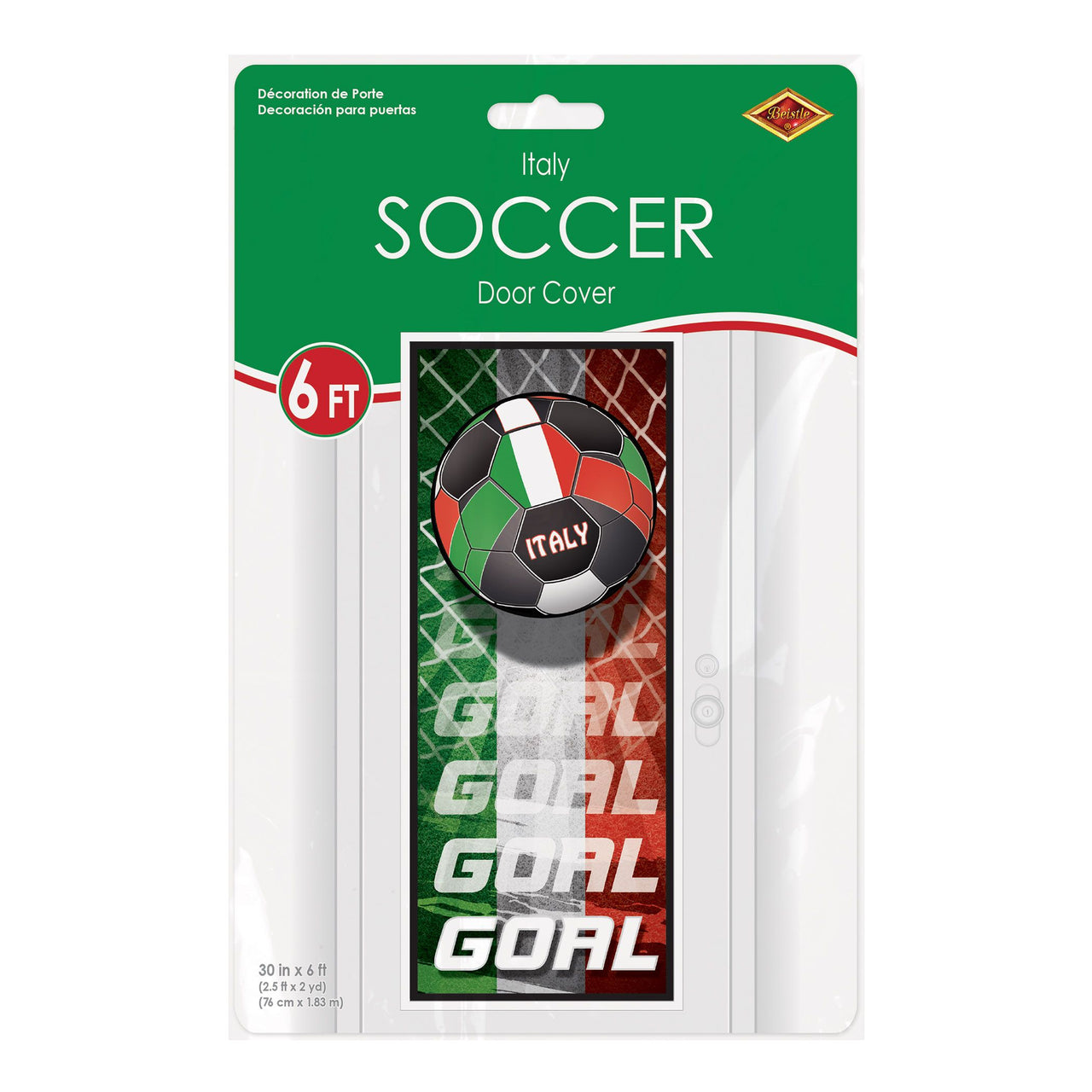 12 Pack Bulk Italy Soccer Door Cover All-Weather Sports Decor