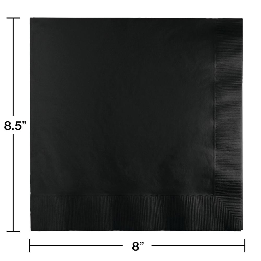 Black Velvet Dinner Napkins 3Ply 1/4Fld (25/Pkg)