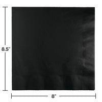 Black Velvet Dinner Napkins 3Ply 1/4Fld (25/Pkg)