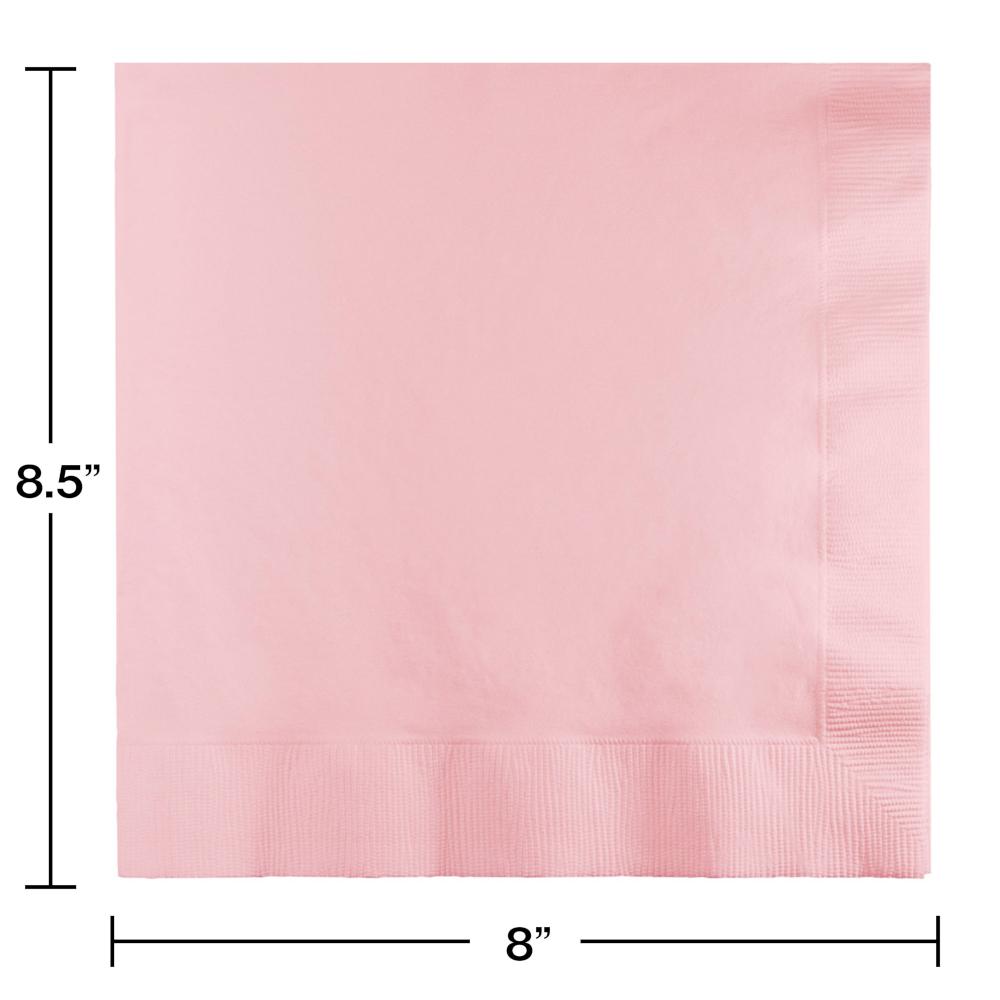 Classic Pink Dinner Napkins 3Ply 1/4Fld (25/Pkg)