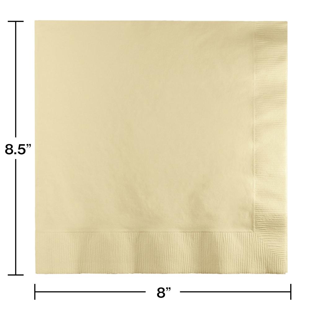 250 pc Bulk Ivory Dinner Napkins 3 Ply