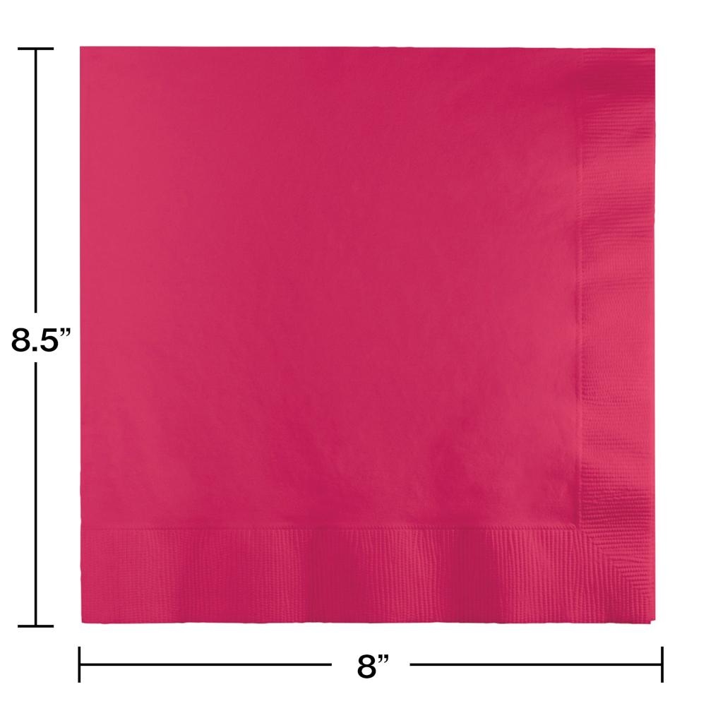 250 pc Bulk Hot Magenta Dinner Napkins 3 Ply