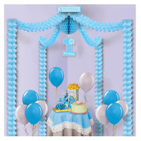 1st Blue Birthday Party Canopy - Bulk 6 Pack