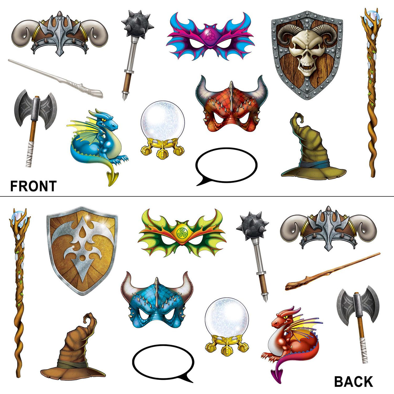 Fantasy Party Photo Fun Signs - Bulk 144 Pack