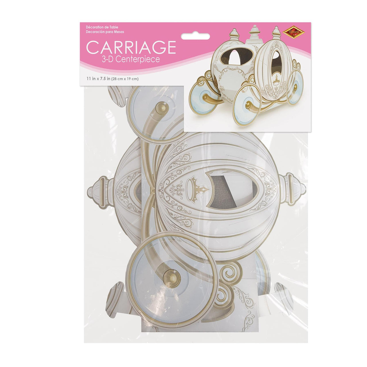 3-D Carriage Centerpiece (Pack of 12)