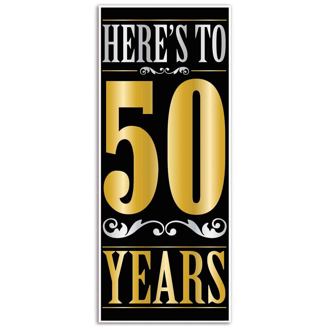Here's To 50 Years Door Cover - Bulk 12 Pack
