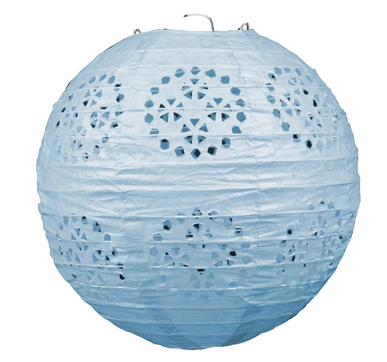 Party Lace Paper Lanterns Light blue - Bulk 18 Pack
