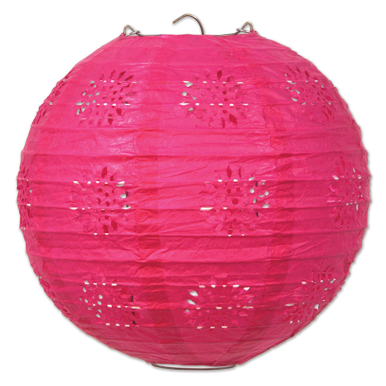 Party Lace Paper Lanterns cerise - Bulk 18 Pack
