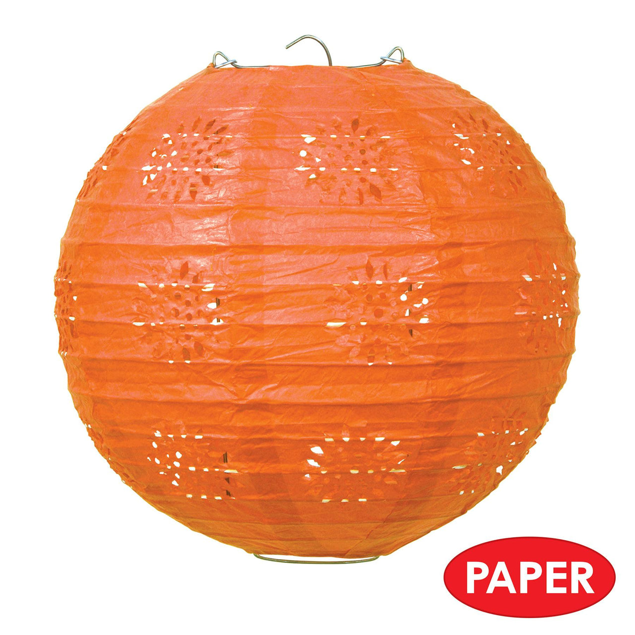 Lace Paper Lanterns Orange, 8 inch,, party supplies, decorations, The Beistle Company, General Occasion, Bulk, General Party Decorations, Paper Lanterns
