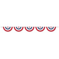Patriotic Bunting Party Banner - Bulk 6 Pack