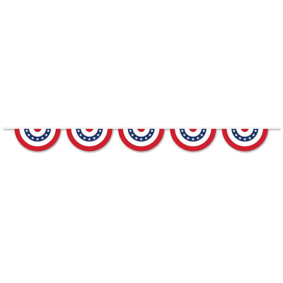 Patriotic Bunting Party Banner - Bulk 6 Pack