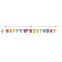 Happy 13th Birthday Streamer, party supplies, decorations, The Beistle Company, Birthday-AgeSpecific, Bulk, Birthday Party Supplies, Birthday Decorations, Birthday Party Streamers