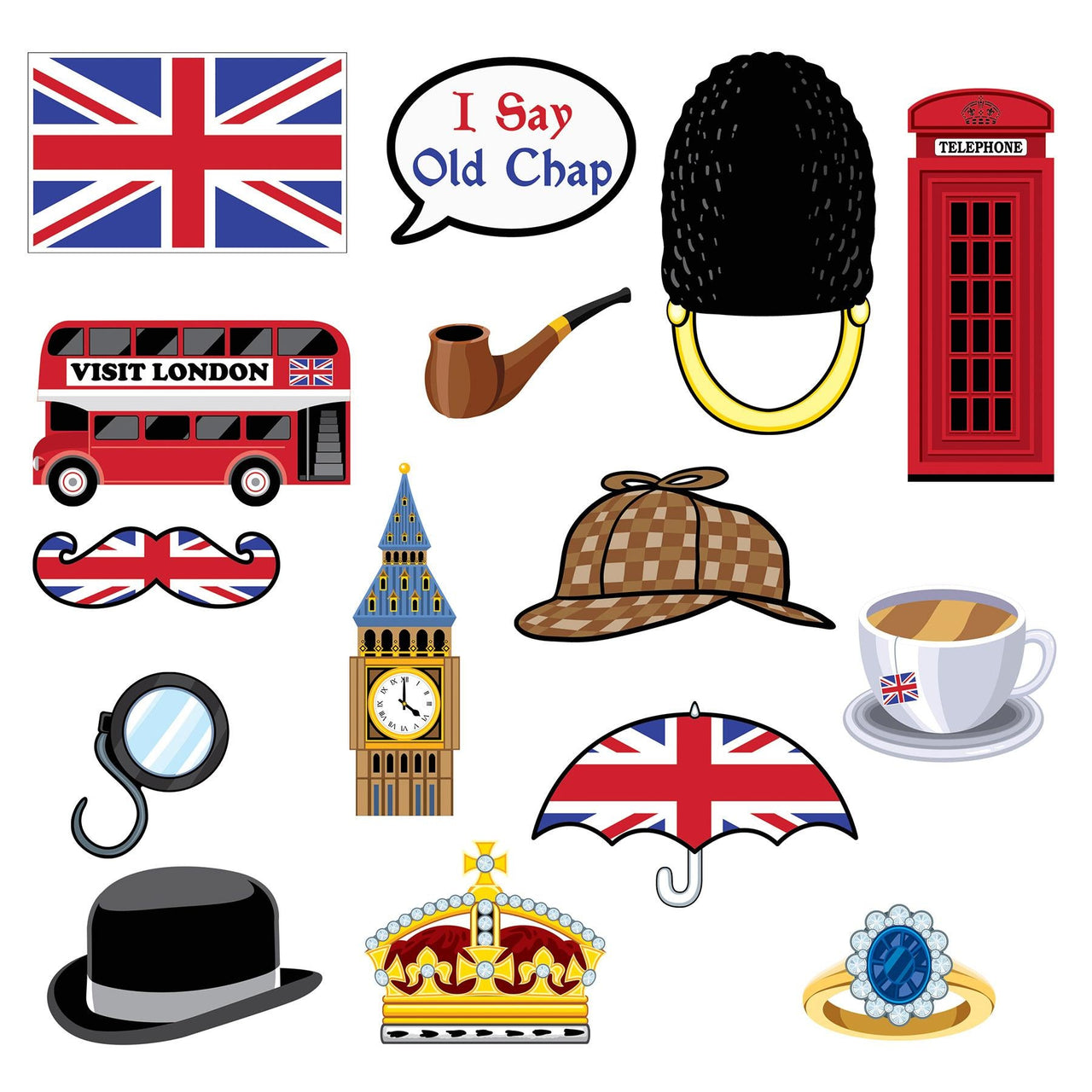 British Party Photo Fun Signs - Bulk/180 Signs
