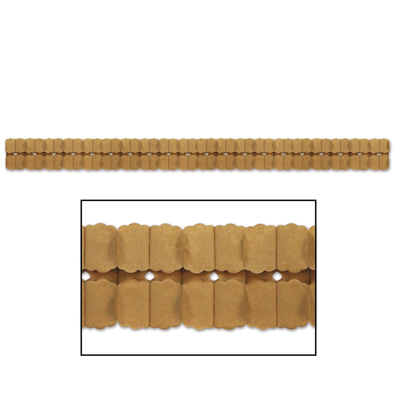 Kraft Paper Leaf Garland - Bulk 12 Pack