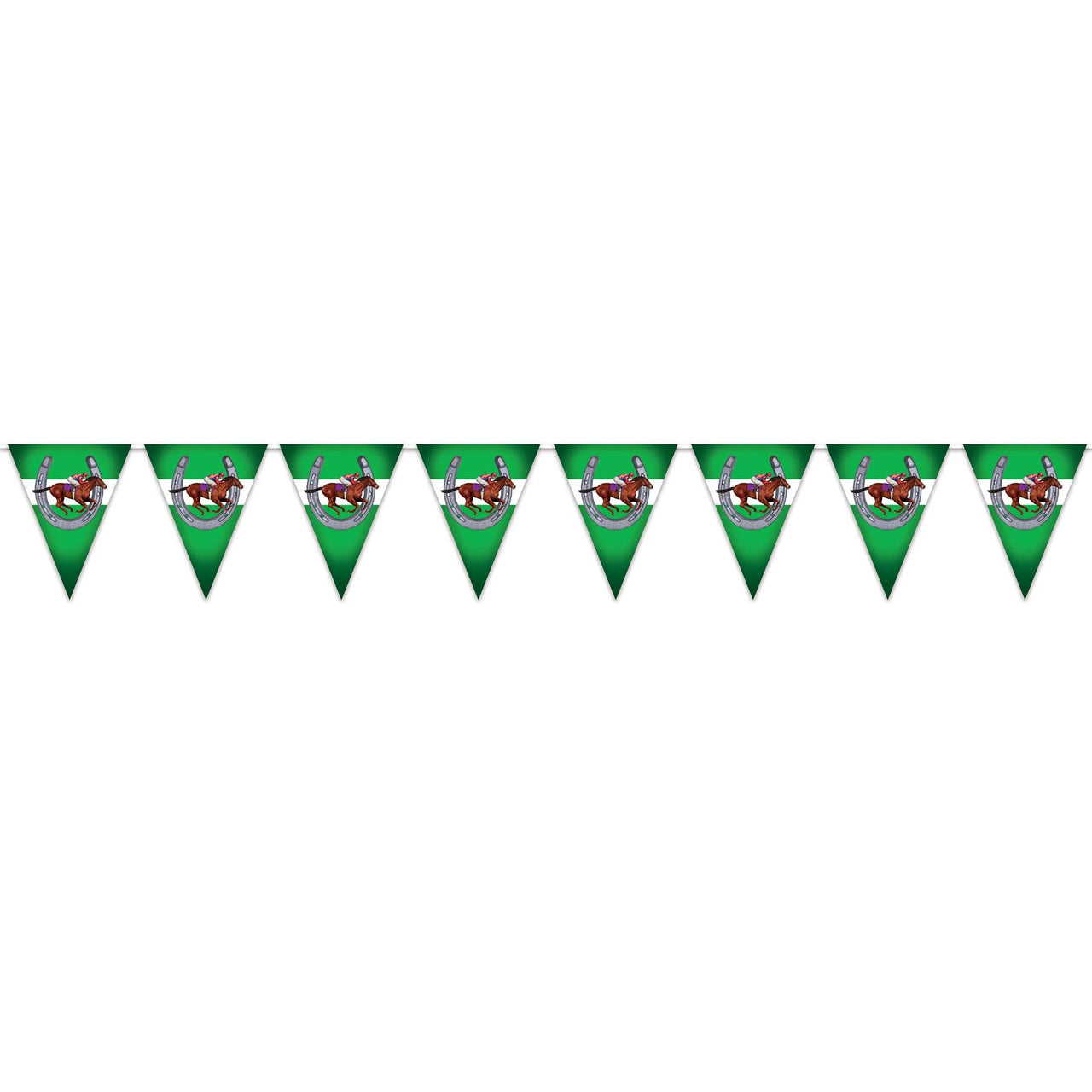 Horse Racing Party Pennant Banner - Bulk 12 Pack