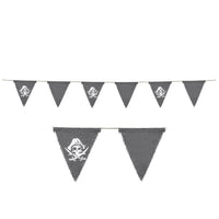 Pirate Fabric Party Pennant Banner - Bulk 12 Pack