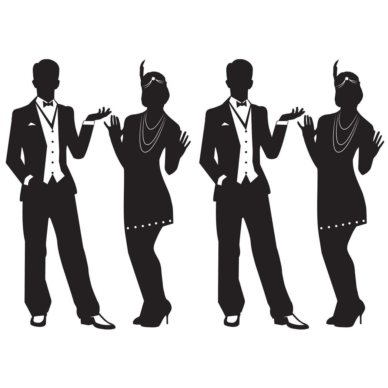 Bulk Roaring 20's Silhouettes (Case of 24) by Beistle