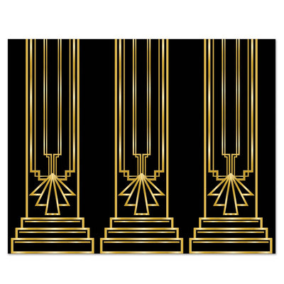 Roaring 20's Party Backdrop - Bulk 6 Pack