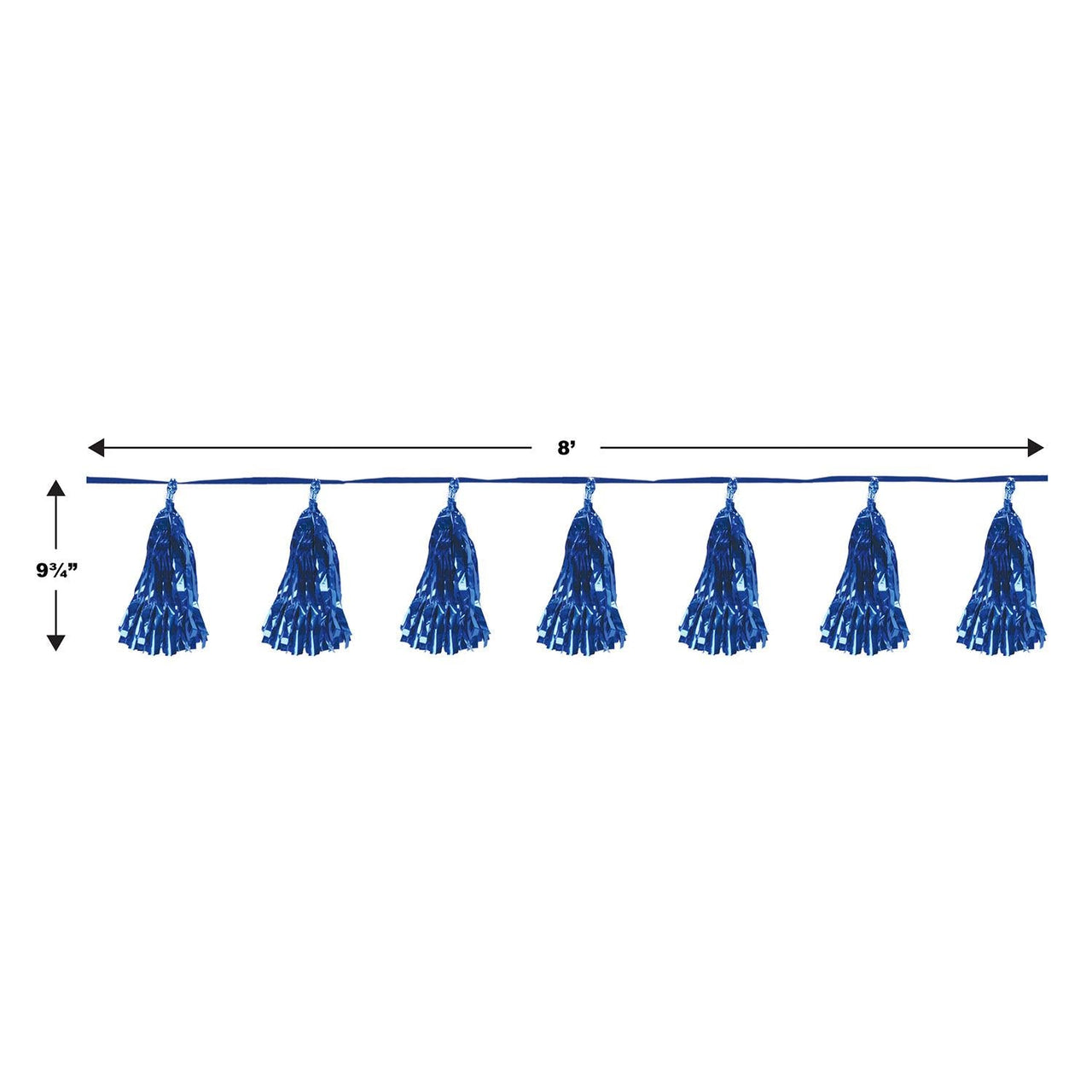 Bulk Metallic Tassel Garland - blue (Case of 12) by Beistle