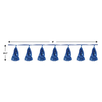 Bulk Metallic Tassel Garland - blue (Case of 12) by Beistle